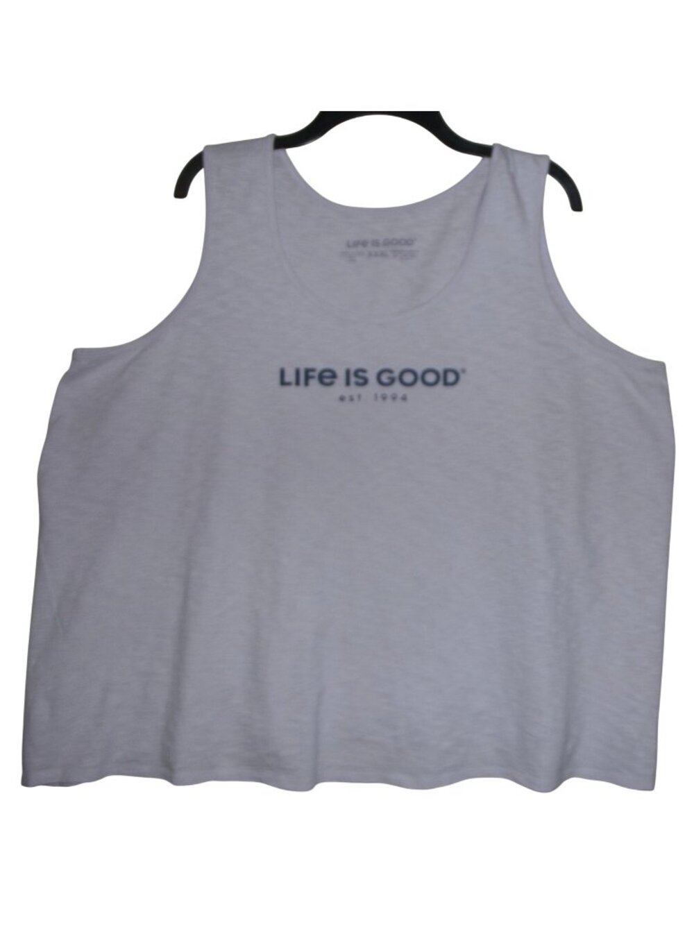 Life is Good Tank Top Womens 3X Heather Purple sleeveless scoop neck cotton